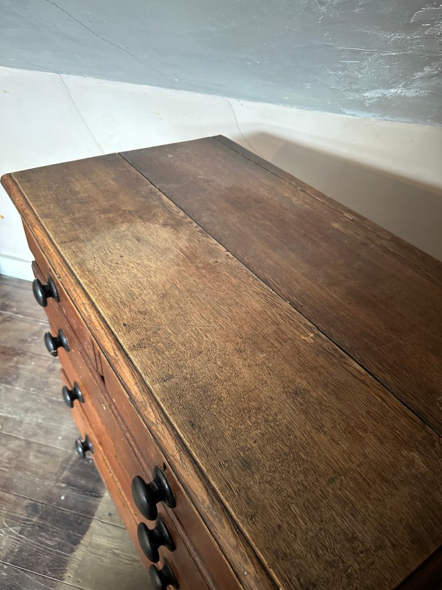 worn woodstain on victorian drawers