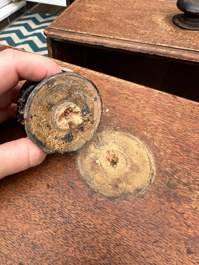 how to remove knobs that have been glued on