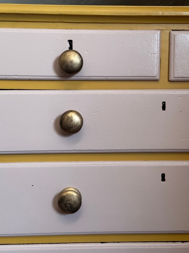 rub and buff antique gold knobs