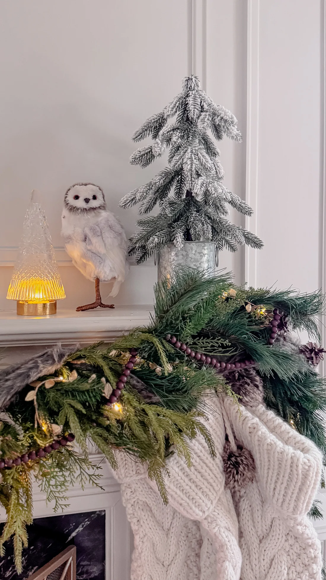 christmas living room tour blue and white ideas