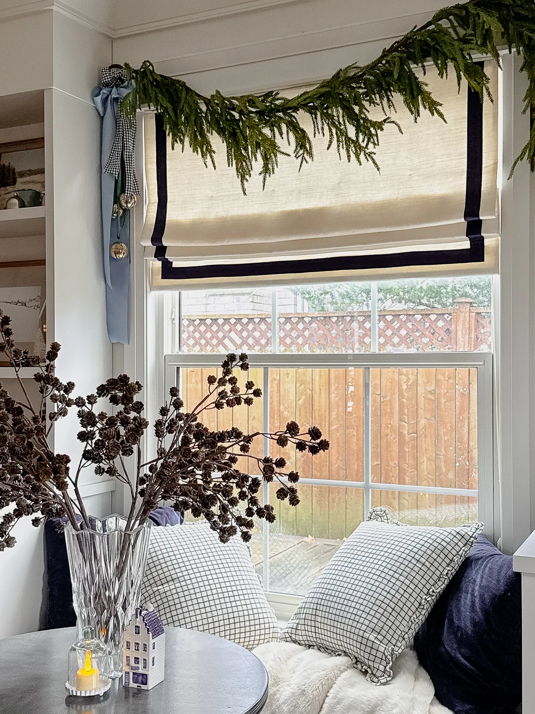 christmas living room tour blue and white ideas