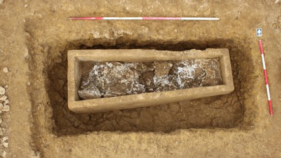 Huge Roman coffin unearthed during A47 upgrade works