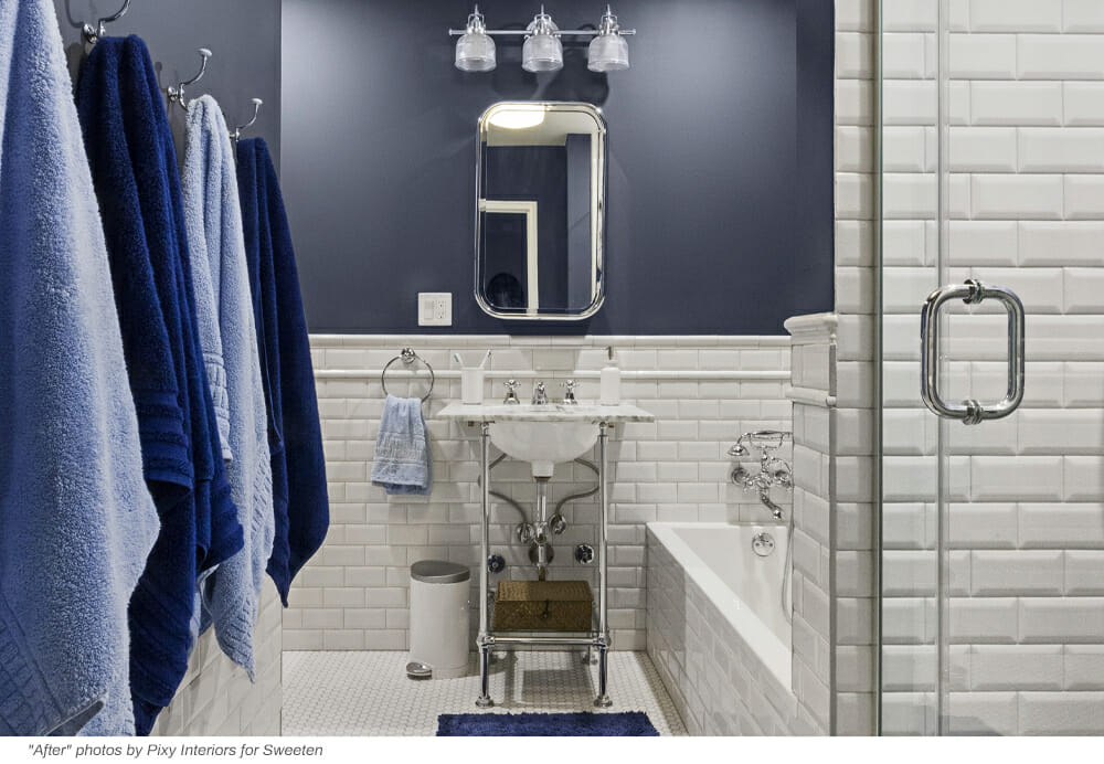 Blue Penny Tile Bathroom: A Modern Vintage Transformation