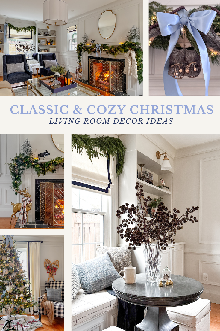 christmas living room decor ideas, cozy traditional christmas decorating