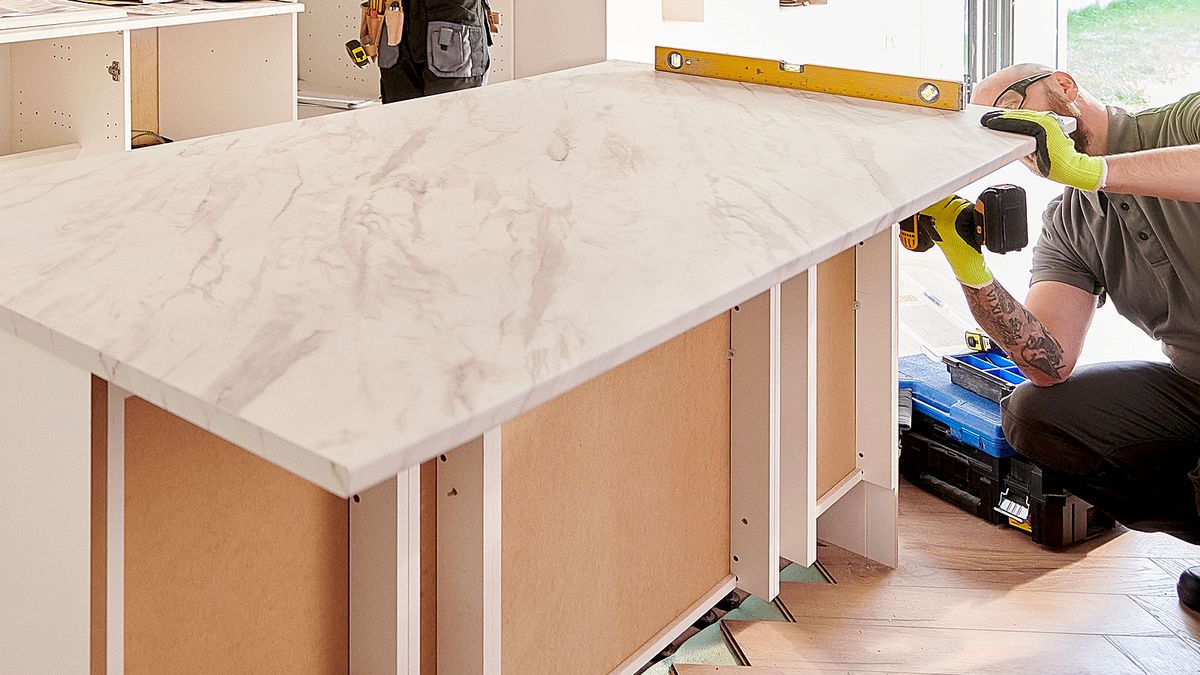 How to tackle fitting a kitchen worktop