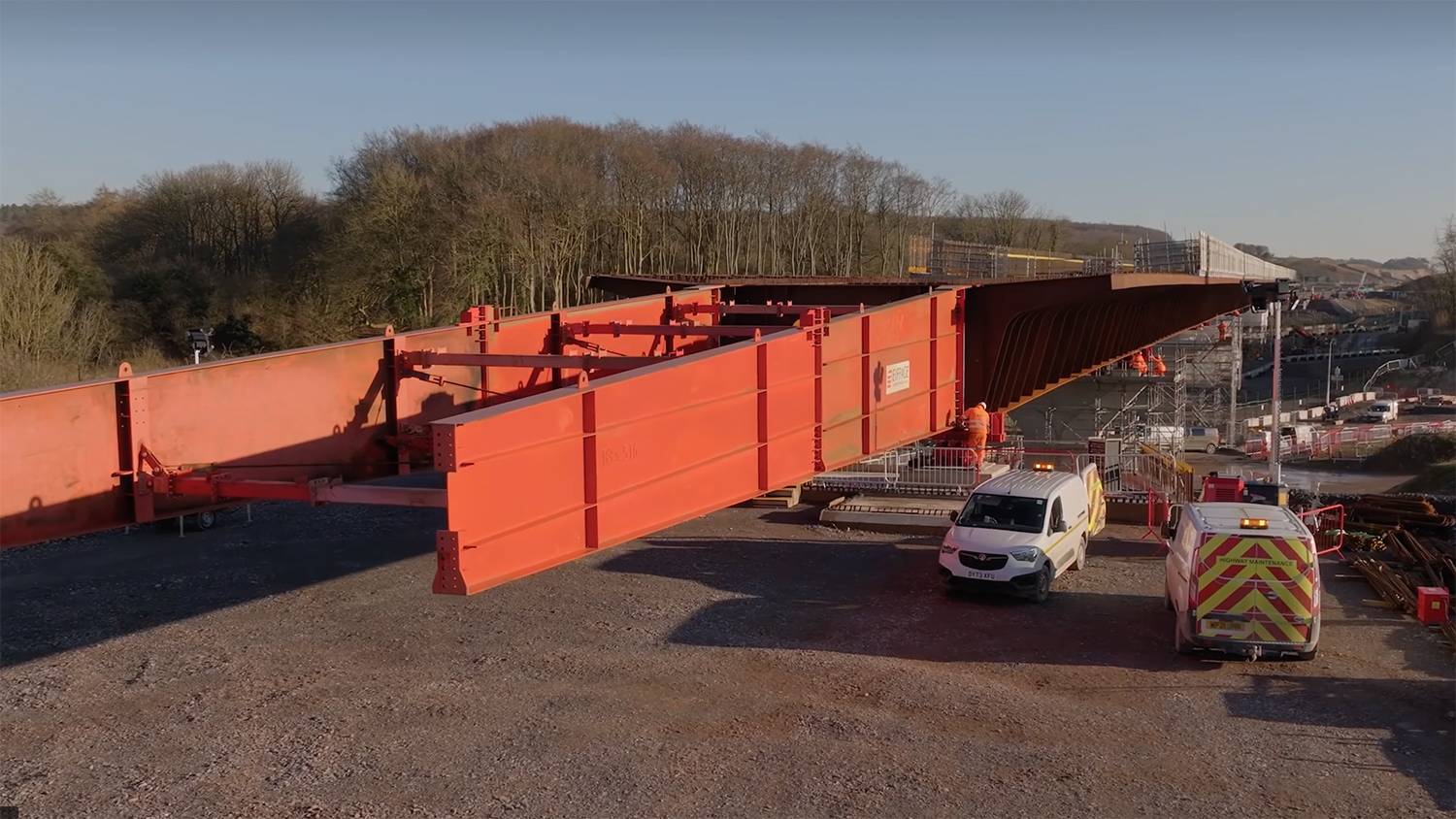 HS2 slides 4,500-tonne deck into position at Small Dean viaduct