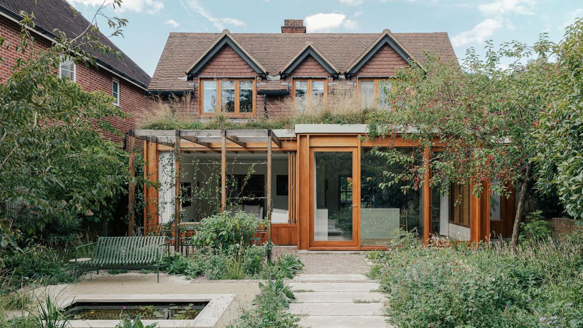 A hidden wine cellar, green roof and a skylit nook turn this extension into a dream escape