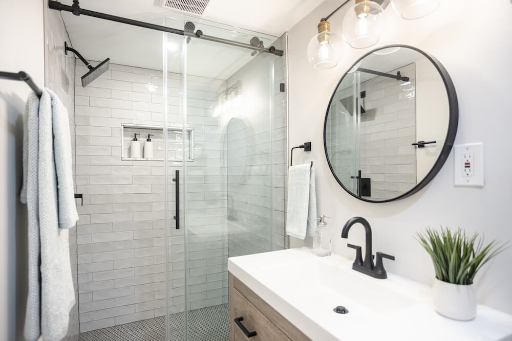 Basement Bathroom Remodel in an Arlington 1950s Home