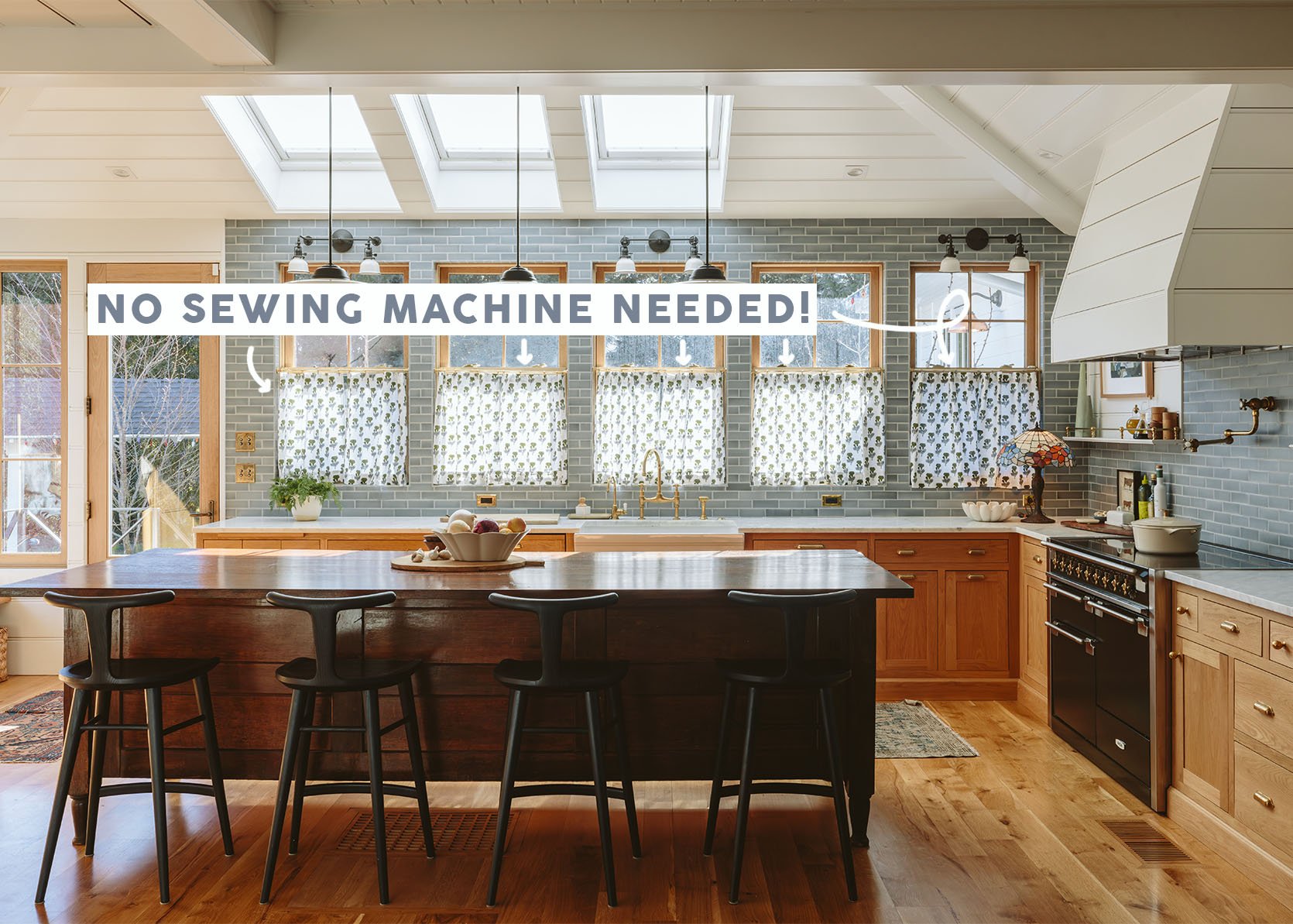 How I Made No-Sew Cafe Curtains For My Kitchen