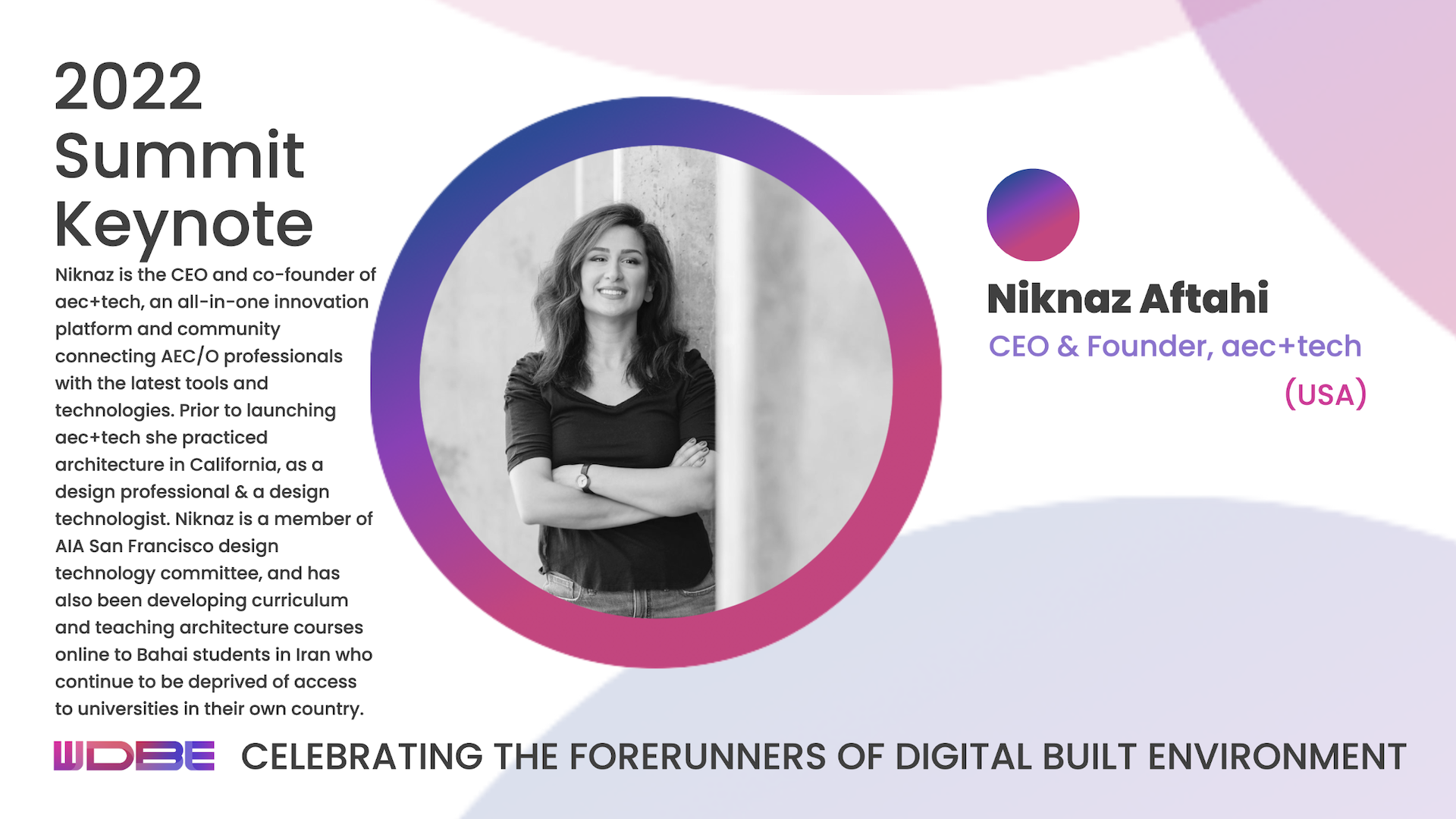 Meet Niknaz Aftahi, the CEO and co-founder of aec+tech