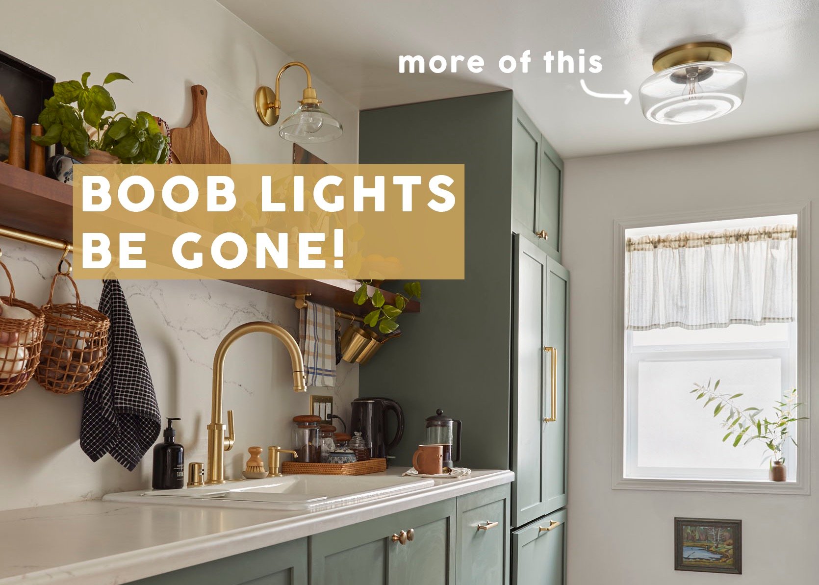 Not Ugly AFFORDABLE Ceiling Lights To Replace Your Boob Lights