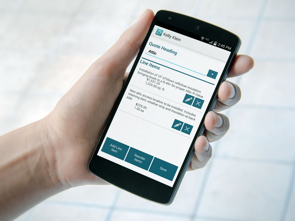 Mobile Construction estimating software