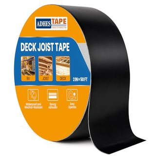 Adhes Deck Joist Tape, Adhesive Butyl Decking Tape 5cm X 15m 1 Rolls Waterproof Joist Tape for Decking, Deck Flashing Tape, Butyl Joist Tape, Ideal for Wood Decks Beams Roof, Outdoor Construction Use