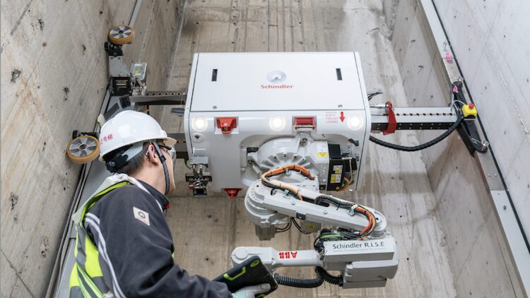 Skanska deploys robot in lift shaft on London project