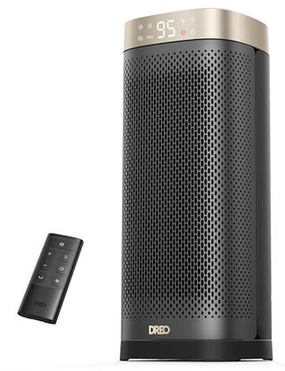 Dreo 16 Inch Electric Heater, Energy Efficient Space Heaters With Thermostat, 70° Oscillating Remote Control 3-Mode Tip-Over & Overheat Protection, Silent Ceramic Fan Heater for Home