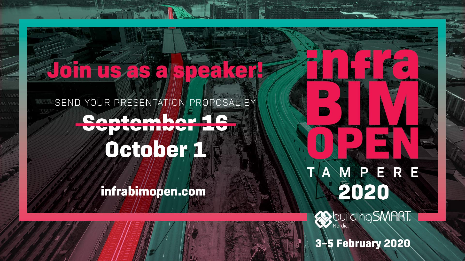 InfraBIM Open Speaker: The Submission  Deadline is on October 1