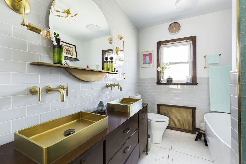 Vintage Meets Modern Flair in a Brooklyn Bath Reno