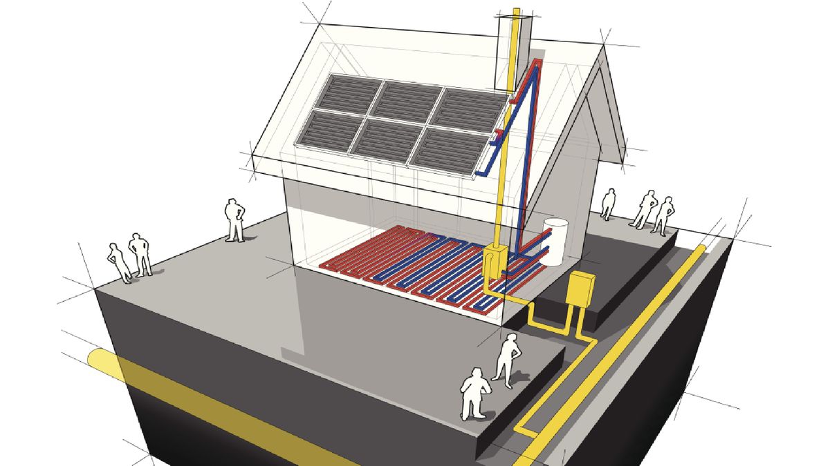 Do solar panels and underfloor heating mean free heating?