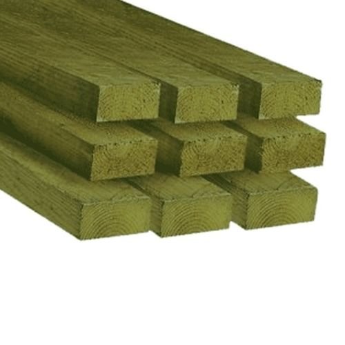 4 X 2 Timber (47 X 100mm) C16 Sawn Treated Timber 3.6mtr - Pack of 10