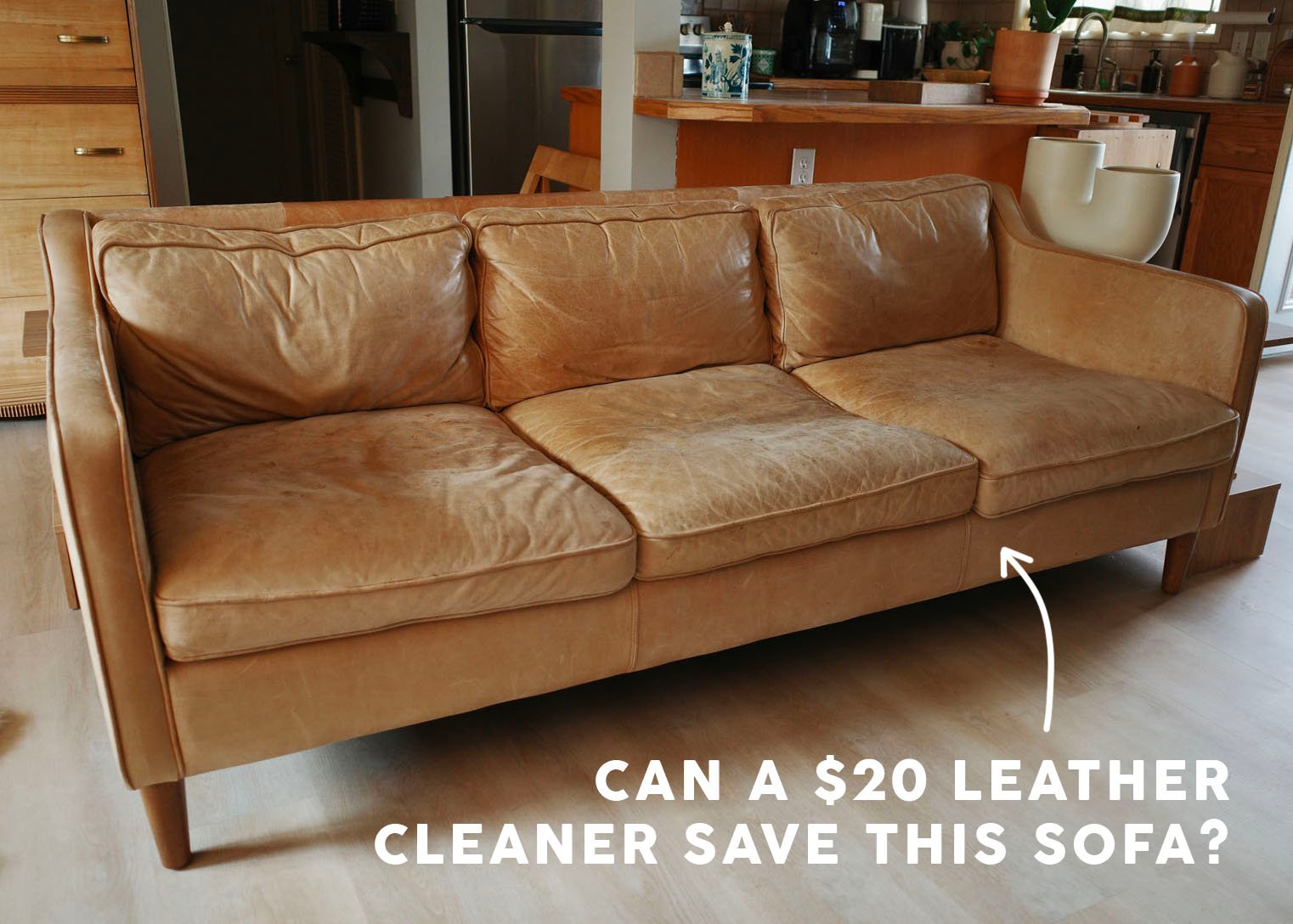 Can This Old Leather Sofa Be Brought Back To Life? We Tested Two Products To Find Out