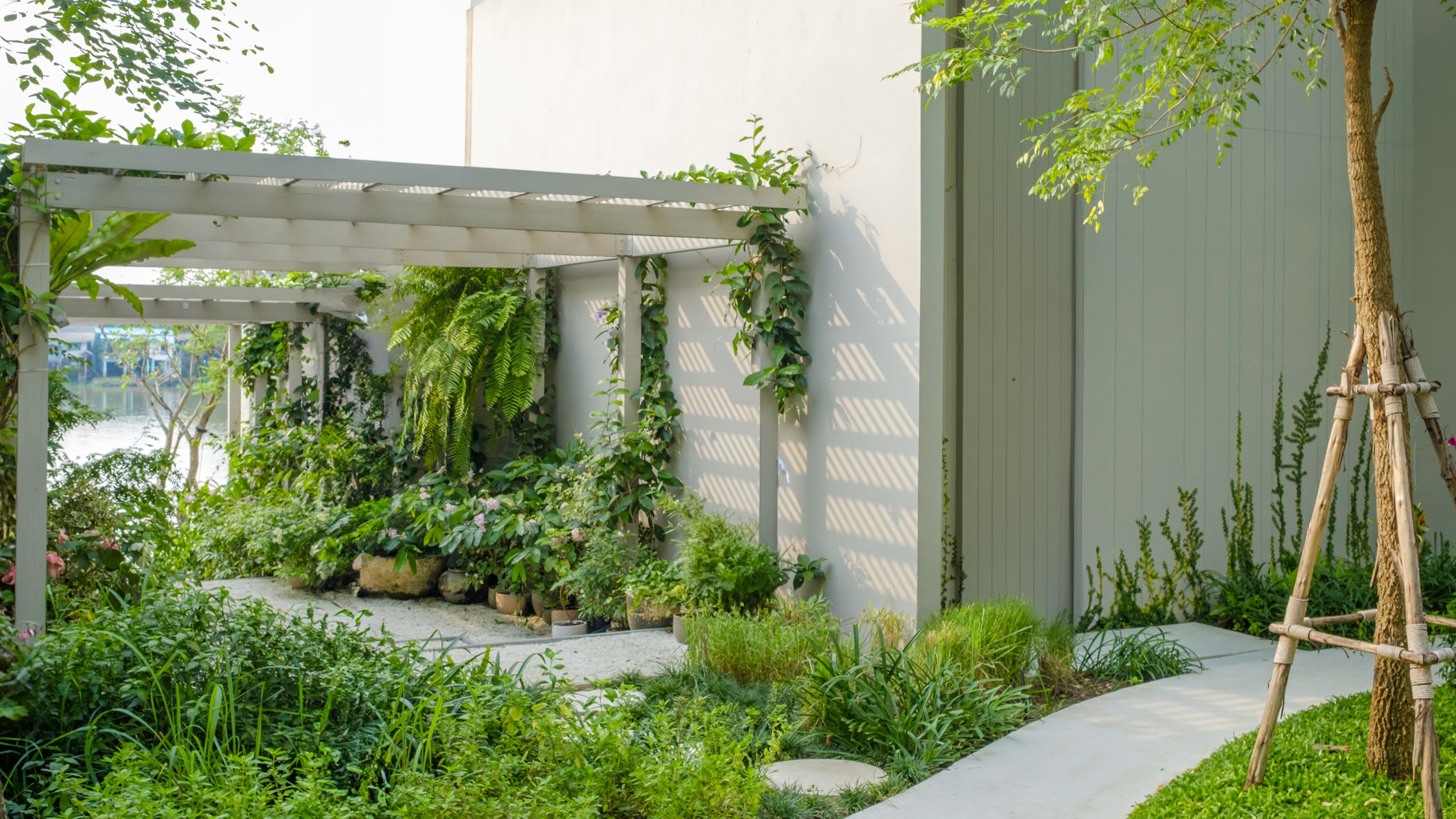 Does a pergola attached to a house have special requirements?