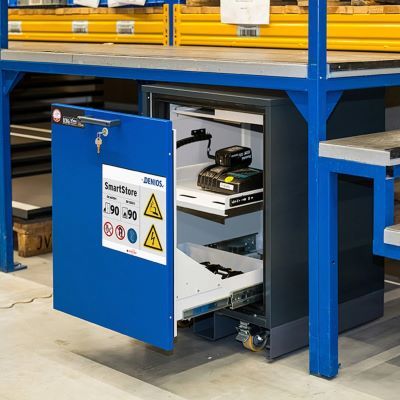 Under-Bench Storage Cabinets Ideal for Li-Ion Batteries