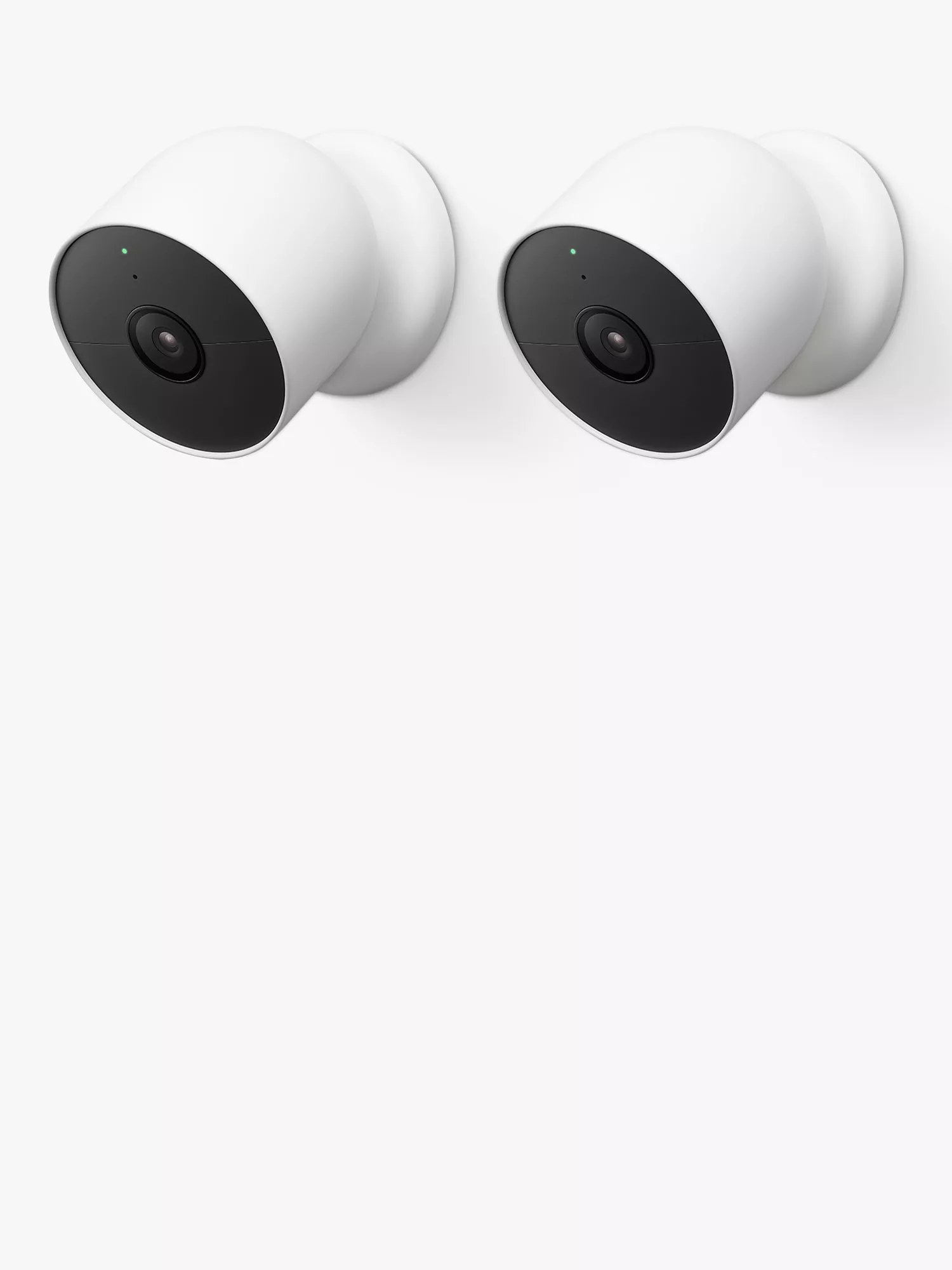 Google Nest Cam Indoor or Outdoor Security Camera, Battery Powered, Pack of 2