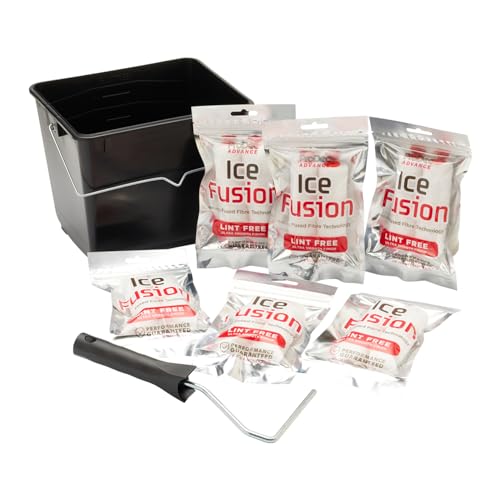 Prodec Advance 15 Pc Ice Fusion Mini Paint Roller Set, 12x Rollers, Frame & 5 Ltr Scuttle - Ultra-Smooth Finish With Emulsion & Satin Paints on Interior Walls,ceilings,wood,metal, 4