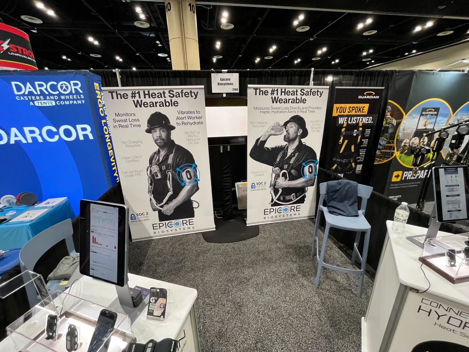 A display booth at a conference expo.