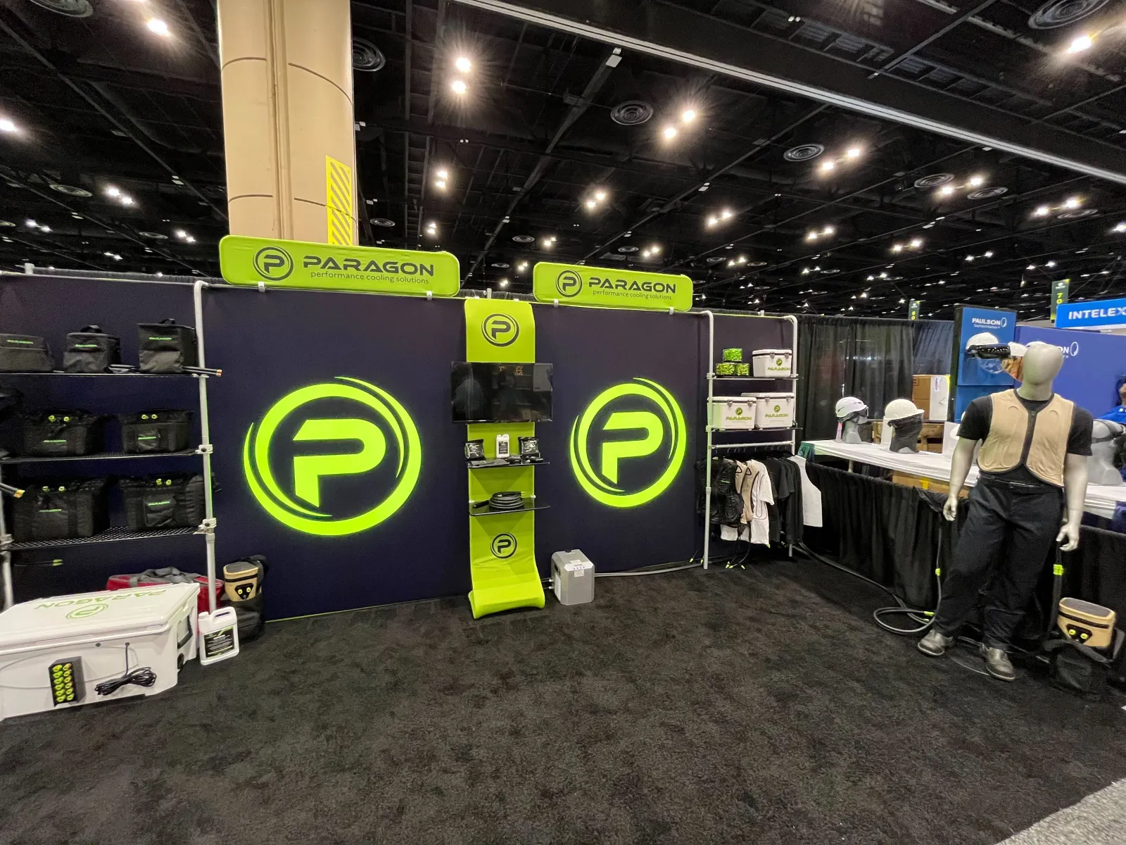 A booth at a safety expo.