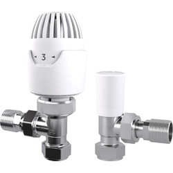 Drayton Rt212 Trv Chrome 15mm Angled With Lockshield