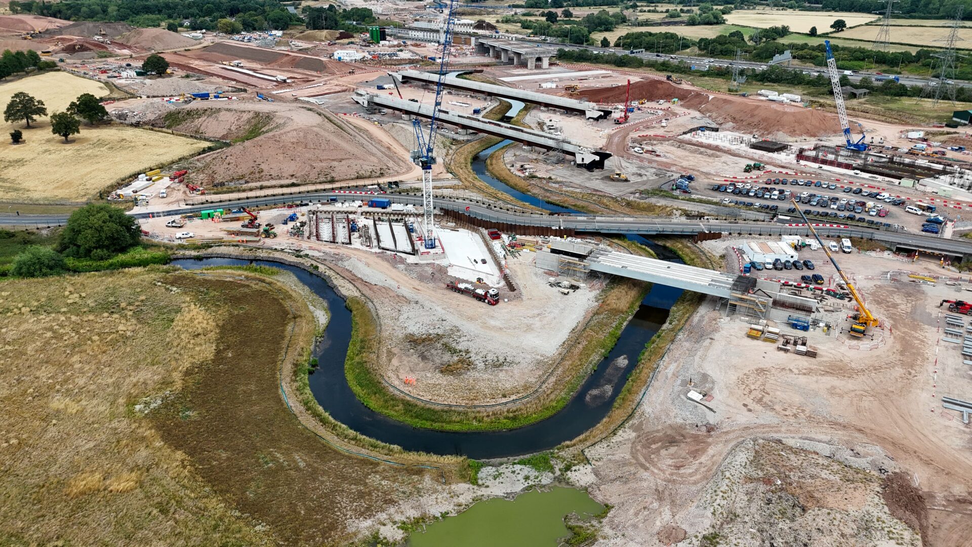Video | Drone footage shows HS2 river realignment