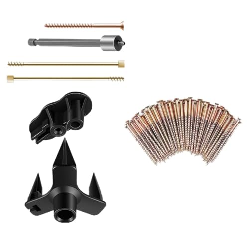Floor Repair Kit, 3233 Squeak No More Kit Eliminates Floor Squeaks, Includes 5 Auxiliary Tools and 50 Screws, for Most Carpets and Hardwood Floors