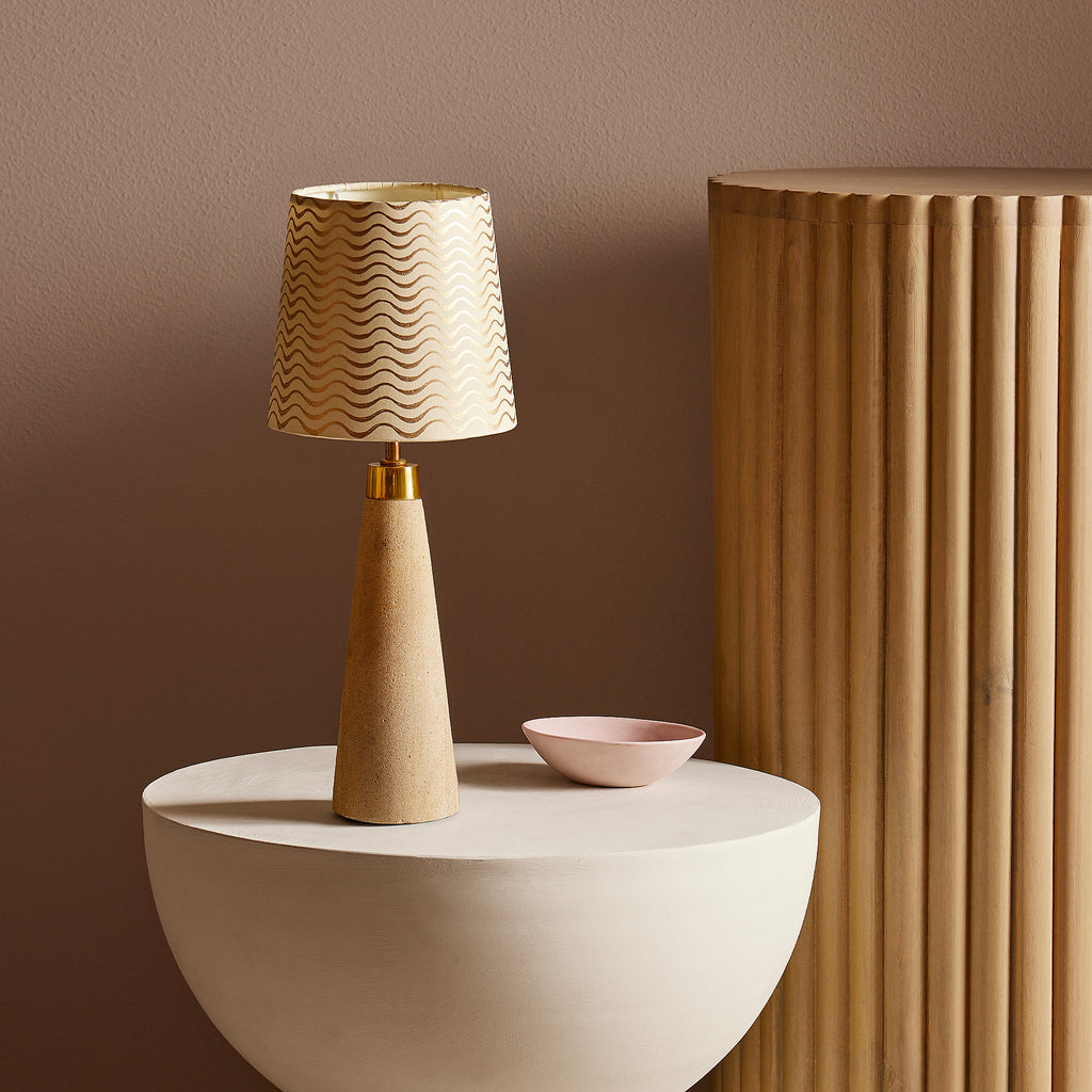 Smaller Marmaron Rechargeable Table Lamp in Natural
