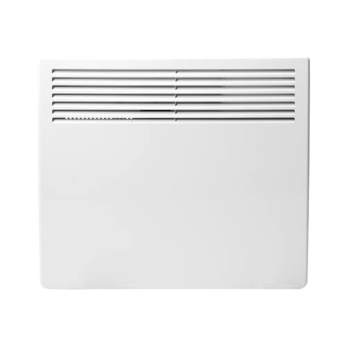 Devola Dvndm10 1000w Eco Electric Panel Heater With Adjustable Thermostat | Energy Efficient Technology, Lot 20 | Slimline Wall Mounted &amp; Free Standing Plug in Low Energy Heaters With Timer | White