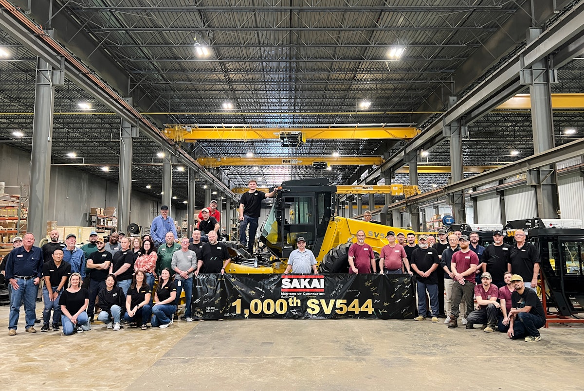 SAKAI America Builds 1,000th SV544 Soil Compactor in Georgia
