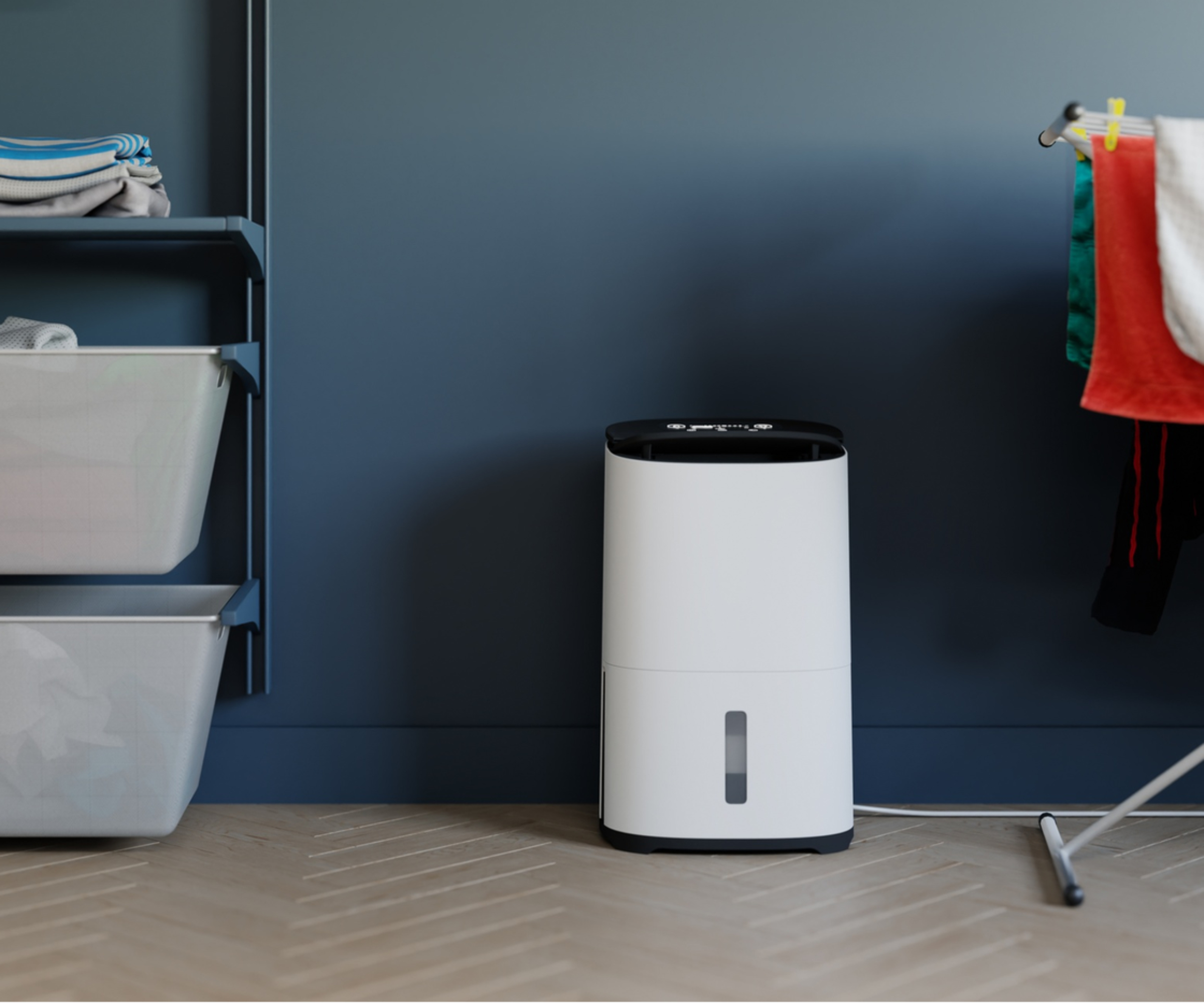 dehumidifier in laundry room