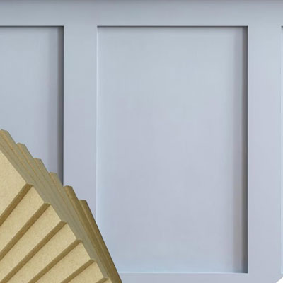 pale blue wall panelling