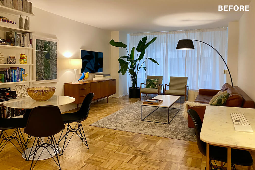 Furnished apartment before renovation