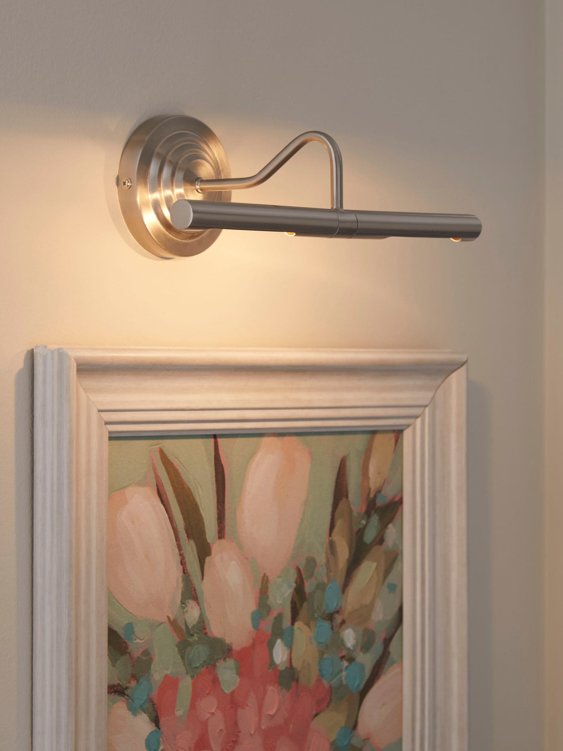 Brushed Nickel Burford 2 Light Picture Light