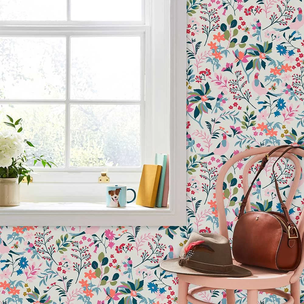 Fields Edge Floral by Joules - Antique Creme - Wallpaper - 118569