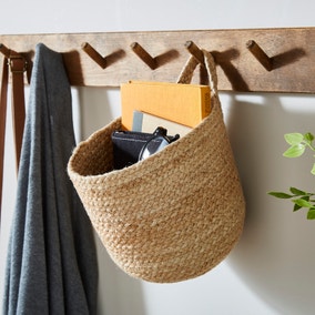 Medium Wall Hanging Jute Storage Basket