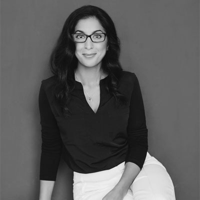 black and white image of kitchen designer and founder of PAD.London Selena Quick