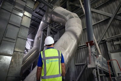 Inside an Ecocem ACT plant in Moerdijk, Netherlands.