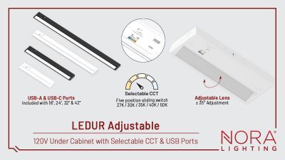 LEDUR Launches Adjustable Under Cabinet Light with CCT Options