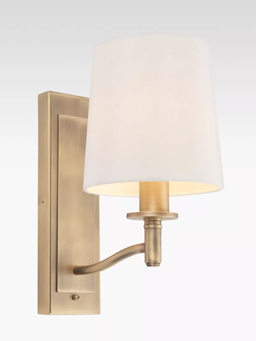 Bay Lighting Eleanor Wall Light, Antique Brass