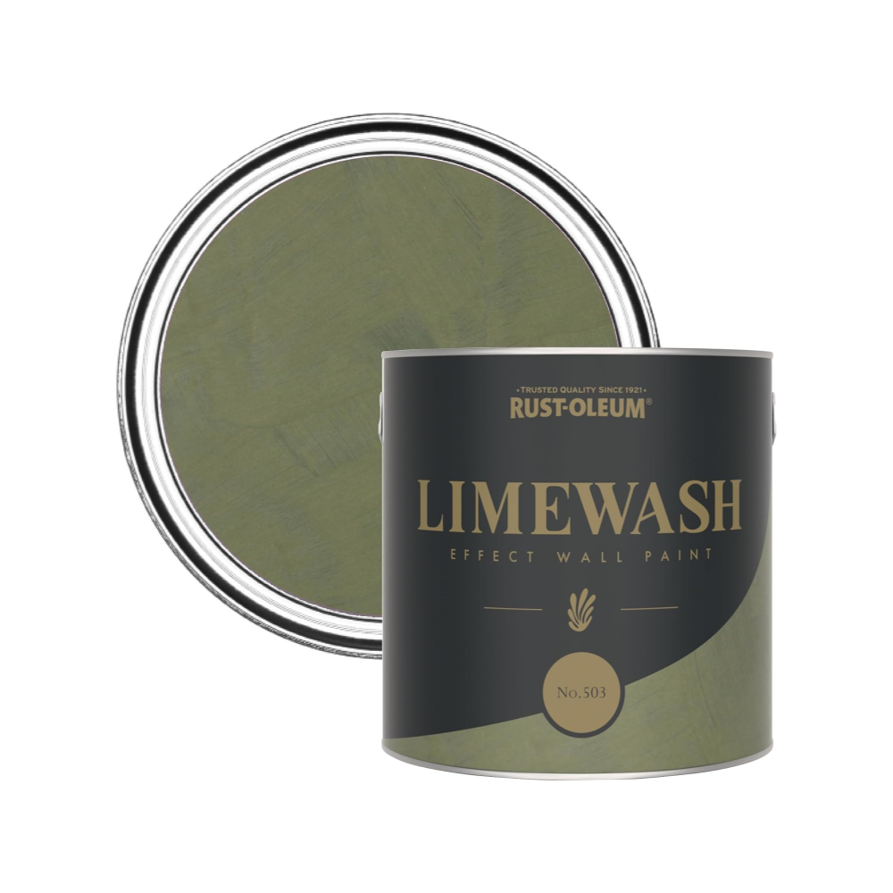 Green Limewash Effect Wall Paint