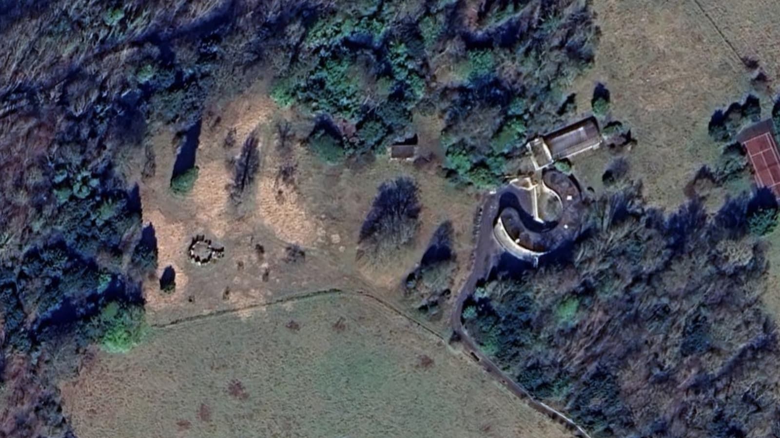 James Cordon's self build house as seen from above