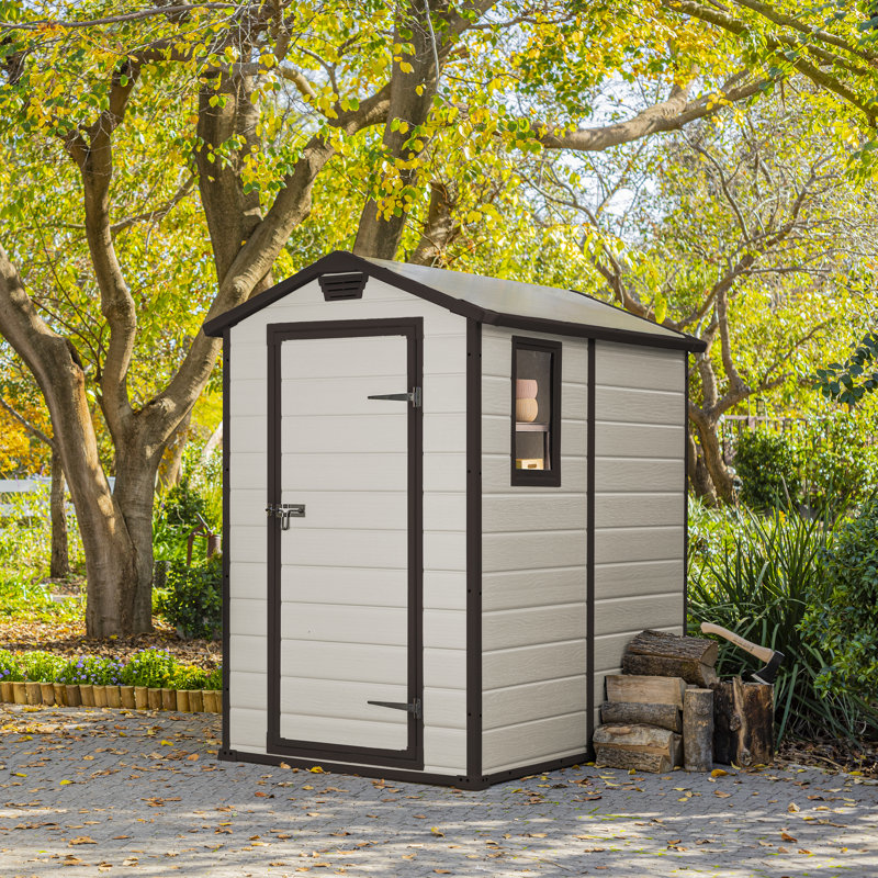 Keter Manor 4 Ft. W X 6 Ft. D Apex Outdoor Garden Shed &amp; Reviews | Wayfair.co.uk