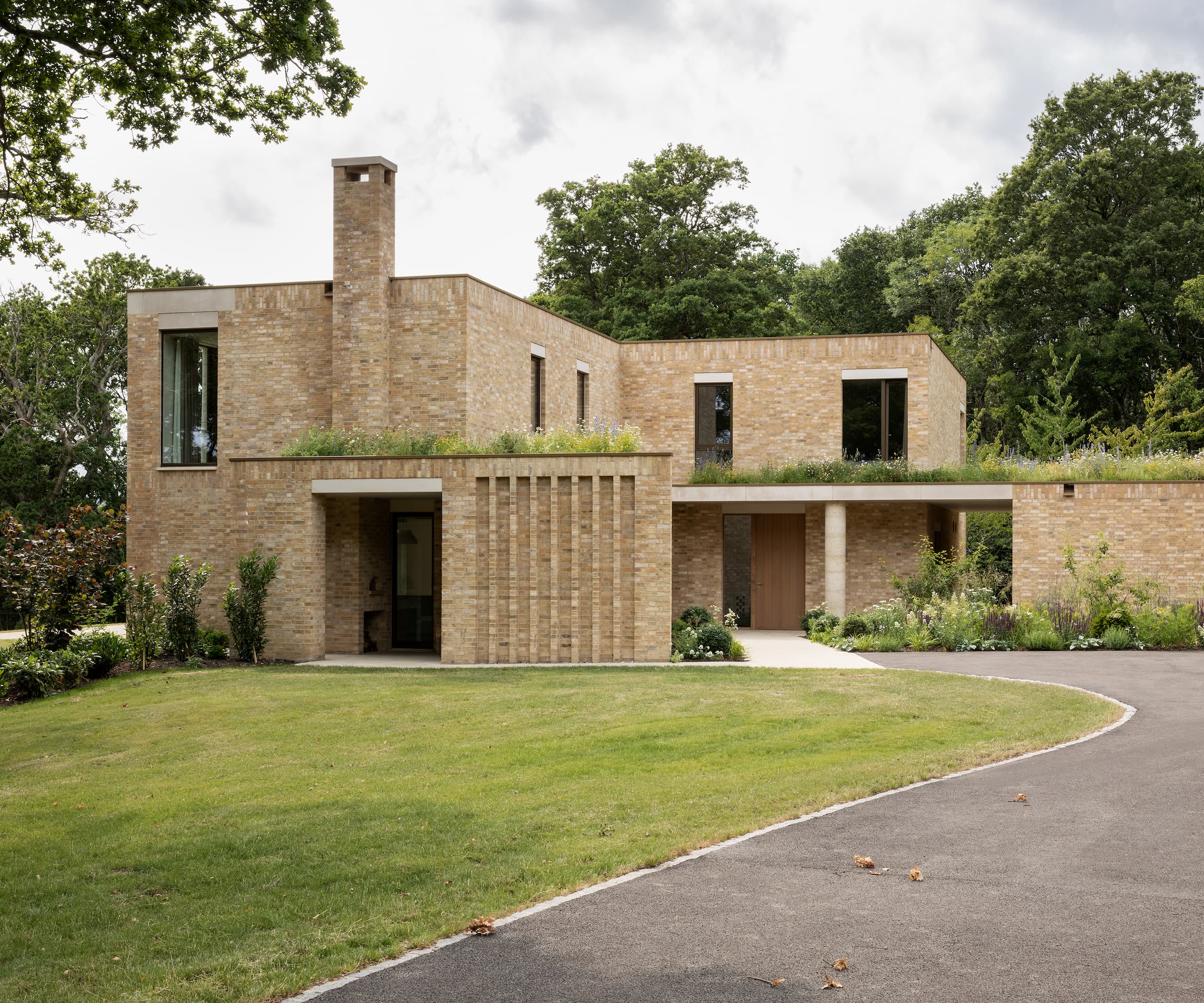 A stone built self build in a national park with two floors and long driveway